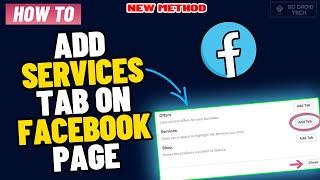 How to add services tab on facebook page 2024