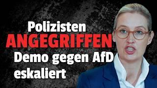 Ausschreitungen bei AfD Veranstaltung! 21 Polizisten VERLETZT