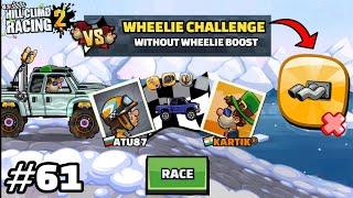 WHEELIE WITHOUT WHEELIE BOOST??  IN FEATURE CHALLENGES - Hill Climb Racing 2