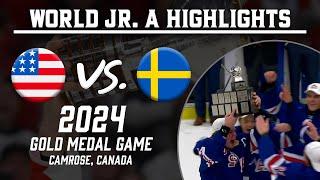 United States vs. Sweden | 2024 Jr. A WC Gold Medal Game | Extended Highlights