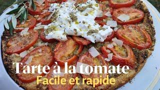 TARTE A LA TOMATE MOUTARDE OU TOMATE PESTO -  FACILE ET RAPIDE !IDÉE DE RECETTE DE TARTE SALÉE