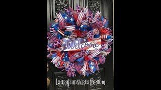 How to Make the Patriotic Wreath Kit with Laura Jeans Wreath Room