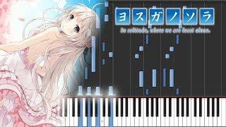 Yosuga no Sora OST - Toui Sora He / Kioku [Piano] (Synthesia)
