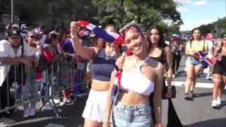 DOMINICAN REPUBLIC GIRLS AT DOMINICAN DAY PARADE BRONX 2023 NEW YORK CITY