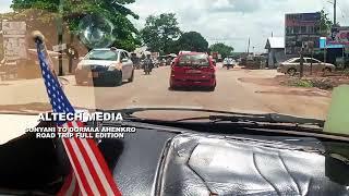 Asmr Mukbang travel adventure Sunyani to Dormaa Ahenkro road drive | Ghana road travel tour guide