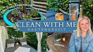 CLEAN WITH ME I Meine Gartenarbeit 🪴I Motivation für Aufräumen & Putzen 