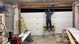 increasing garage door size without removing door