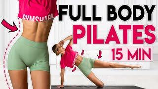 FULL BODY PILATES WORKOUT  Sculpt, Tone & Burn Belly Fat | 15 min