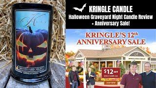 KRINGLE CANDLE Halloween Graveyard Night Candle Review + Anniversary Sale!