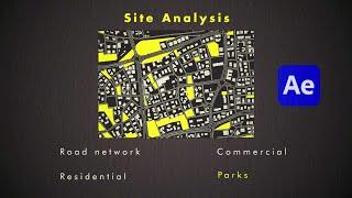 Architectural Site Analysis Animation (After Effects) #aftereffectsforarchitects