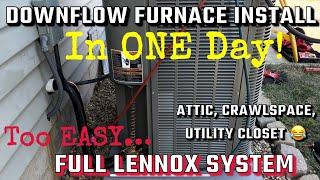 Downflow Furance & Central AC Install (Residential HVAC)