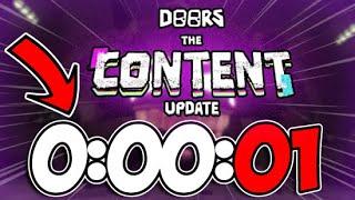 ROBLOX DOORS NEW THE CONTENT UPDATE COUNTDOWN! (LIVE)