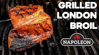 Grilled London Broil Recipe on the Napoleon Phantom Grill
