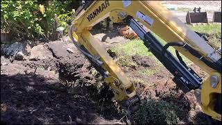 Mini Excavation - Kubota 008 and Yanmar 1.7, digging a sewer connection for a new granny flat.