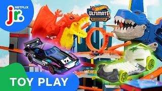 Race to Rescue Hot Wheels City! ️ Toy Play Compilation | Hot Wheels Let's Race | Netflix Jr