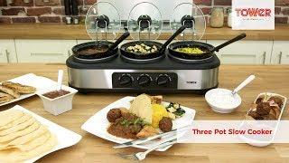 Tower Three Pot Slow Cooker