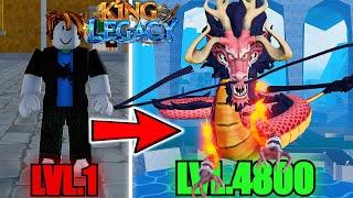 Noob to Max Level Using Reworked Dragon Fruit In King Legacy (Roblox)