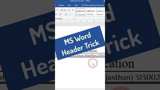  Boost your productivity with this MS Word Header trick!