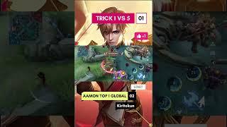 TRICK 1 VS 5 AAMON TOP 1 GLOBAL