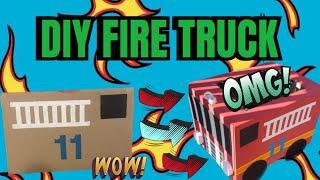 DIY 3D fire truck with LIGHTS | how i saved money on halloween costume 🫰