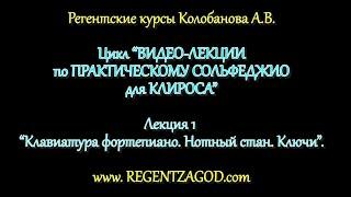 Практическое сольфеджио для клироса. Лекция 1. Регентские курсы Колобанова А.В.