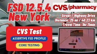 Tesla FSD Supervised v12.5.4 CVS Test | ASSERTIVE FSD Driving Profile