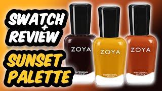 Zoya SUNSET PALETTE Nail Polish Collection + Hot Lips ANONYMOUS| SWATCH & REVIEW | CREME nail polish