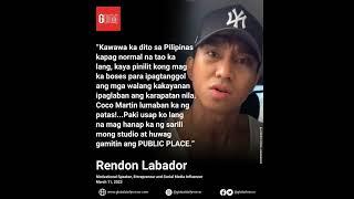 COCO MARTIN SINAGOT SI RENDON #cocomartin #rendonlabador #ogiediazpersonalannato