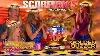 GOLDEN BUZZER | STILL LOVING YOU, SCORPION'S SONG WITH AN FILIPINO EXTRAORDINARY  VOICE / TOP 2 AGT