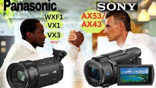 Sony AX53 vs. Panasonic WXF1 (VX1& new VX3)!  A 2024/2025 camcorder battle!