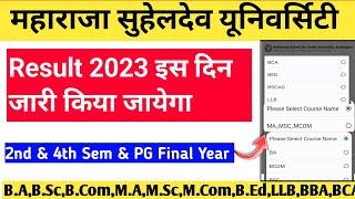 maharaja suheldev university azamgarh result 2023|msdsu university results 2023|msdsu sem result