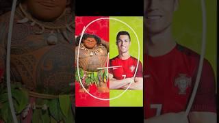 Maui glow up into Christiano Ronaldo #maui #moana #ronaldo #fanart #transformation