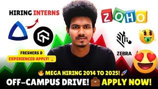 Mega Hiring Alert!  ZOHO, Zeotap, LambdaTest & Zebra Off Campus Drive 2025