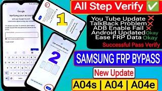 Android Updated Method:- Samsung A04/A04s/A04e FRP Bypass Android 13/14Latest Security 2025 | Frp