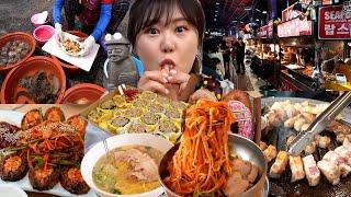 미친듯이 먹었던 제주도 맛집 먹방 모음ZIP  | 동문야시장, 숙성도, 자매국수, 전복무침, 랜디스도넛, 오설록 JEJU MUKBANG