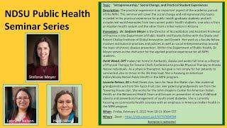 NDSU Public Health Series Intrapreneurship and Social Change