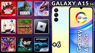 GALAXY A15 5G EM JOGOS - COD WARZONE, Free Fire, Minecraft, Roblox, eFootball, FC Mobile + 9