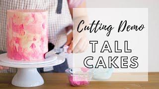 How to Cut a Tall Double Barrel Cake