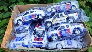 ( part 272) Unboxing mainan mobil polisi, ambulan,damkar,dinosaurs,baby shark,tank,gun, shoot gun.