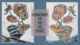 Easy collograph on the gel plate using children board book