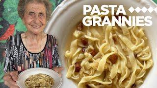 Enjoy 101yr old Rosina make a sizzling pasta soup called taccu con lo zí | Pasta Grannies