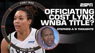 Stephen A. ISN’T BLAMING the officiating for the Lynx’s WNBA Finals loss  | First Take