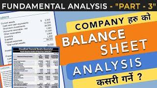 How to analyze Balance Sheet of Company in nepali ?| कम्पनीको BALANCE SHEET कसरी पढने ?|F.A - Part-3