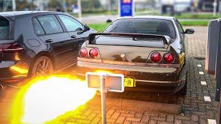 BEST OF Flames & Bangs 2024 ! GINTANI SVJ, BOOSTED E46, Skyline R33, Aventador, Supra MK4, GTR R35