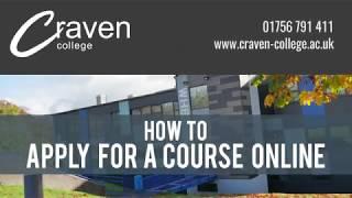 How to Apply for a Course at Craven College