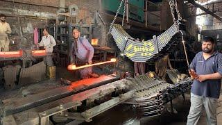 Manufacturing of Leaf Spring Complete Process in Factory | Production of Leaf Spring | Leaf Spring