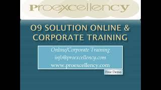 Proexcellency Provides O9 Solution Online Training