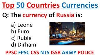 Countries and their Currency | Country and Currency | Knowledge Portal |