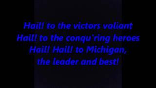 UNIVERSITY OF MICHIGAN HAIL TO THE VICTORS VALIANT FIGHT Song Lyrics Words text trending Sing along