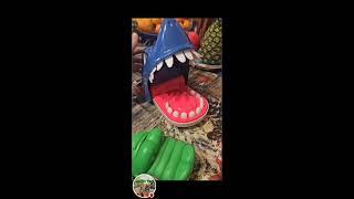 Feeding Shark with Candy Canes | ASMR & SATISFYING Sound #subscribe #food #viralvideos #love #asmr